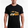 School Buses Tshirt Summer Casual Cotton Tee Oversized Streetwear Tops Vintage Graphic Print Loose Fit Short Sleeve