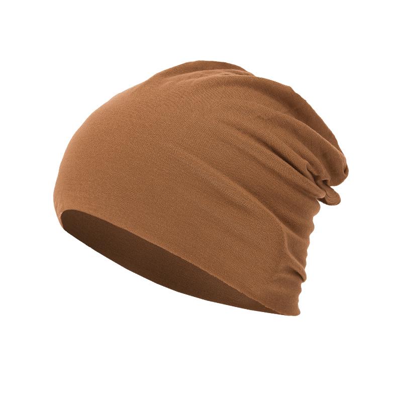 All-Season Knit Pile Hats: Solid Color, Double-Layer, Versatile Beanies for Comfort and Style