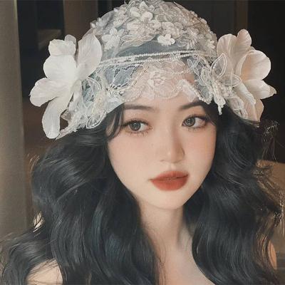 Republik China Stil Braut Spitze Haar Zubehör Elegante Blume Studio Haar Zubehör Exquisite Foto Hochzeit Zubehör