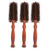 3 Stück Runde Haarbürste Hochtemperaturbeständig Runde Lockenstyling Haarbürste Holzgriff für Zuhause Salon