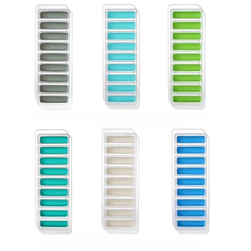 Ice-making Box, Long Rectangular Cylindrical Ice Container, Jelly Ice Mold, Plastic Easy-to-release Mold, Ice Cube Mold Set