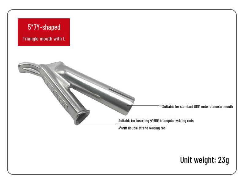Čtyřdílná sada svařovacích trysek z PVC: Tvaru Y, Trojúhelníkový, Multispec, Nerezová ocel 304 pro horkovzdušnou pistoli