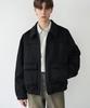 Draw Fit Wool Zip-Up Big Pocket Blouson Jacket [Black]
