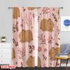 2D flat printing 2pcs Window Curtains Cute Capybara 100% Polyester Without Electricity Versatile Use for room decor aesthetic