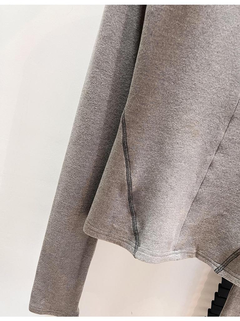 Dual-Sided German Velvet Zipper Long Sleeve Women's Top, 2025 Autumn/Winter High Collar, Plus Velvet Warm Base Layer Shirt