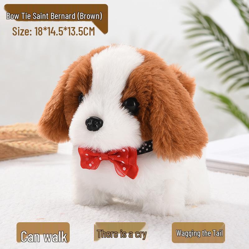 Interactive Walking & Barking Plush Puppy Robot Toy