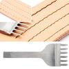 4 Pcs Hole Chisel 1+2+4+6 Prong Leather Punch Tool DIY Leather Craft Stitching Chisel Tool(6mm)