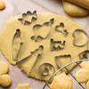 12PCS Stainless Steel Cookie Cutters Biscuit Mold for Valentines Day Wedding Party
