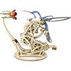 3D Wooden Puzzle Model, Mechanical Hummingbirds Craft DIY Assembly Kit 3D Jigsaw Puzzle Ornaments Kit for Adults to Build - 200+ Pieces