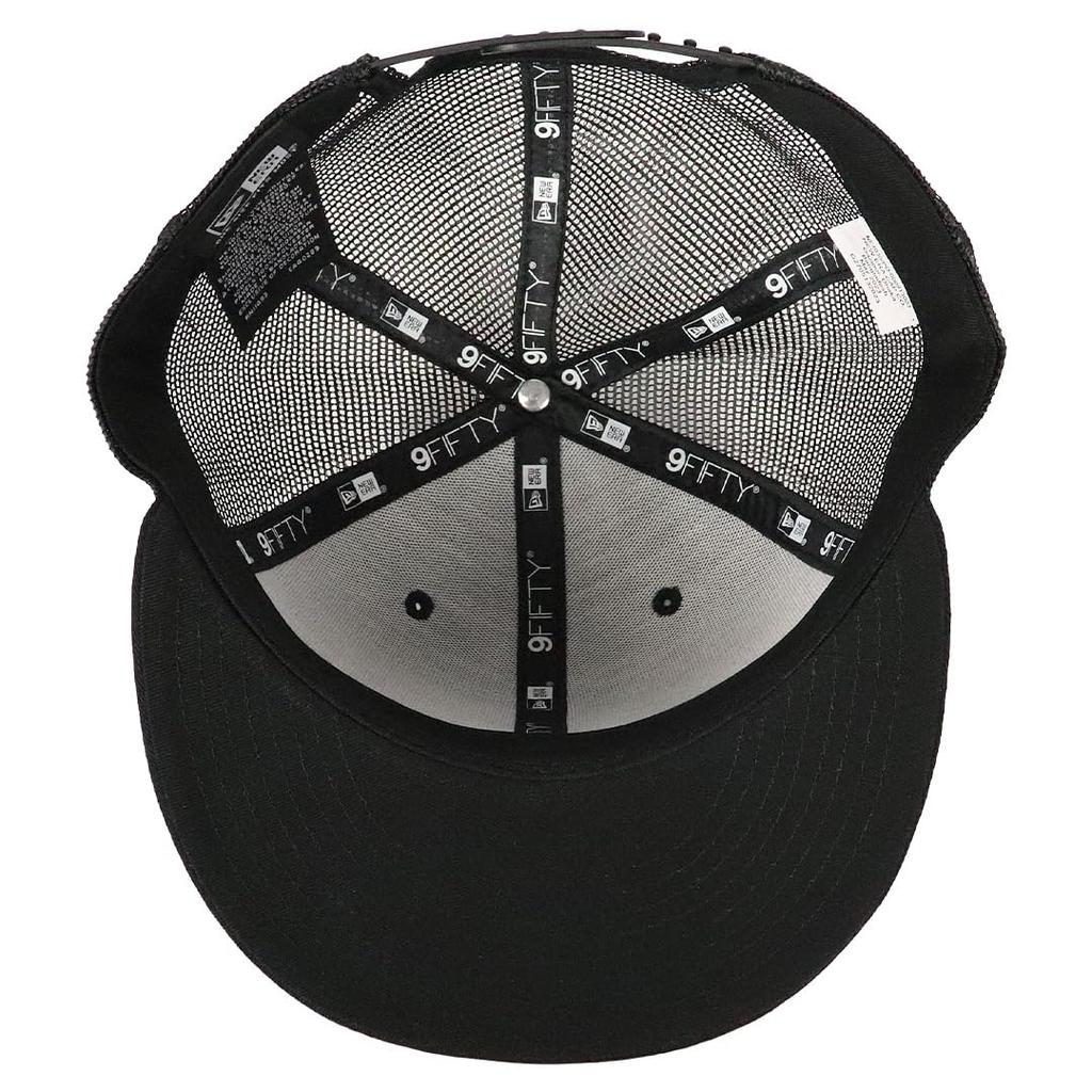 New Era 9FIFTY Mesh Solid with 99HeadwearShop Standard Men's Cap, Color, Sticker, Fit, Black, [Used]
