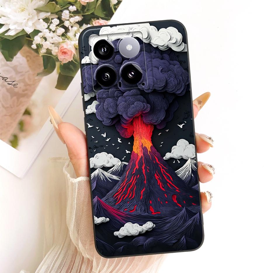 For Xiaomi Mi 14 Pro Case Cute Rabbit Cartoon Cover Shockproof Soft TPU Phone Case For Xiaomi 14 Pro Mi14 Pro 5G Back Cover Bags