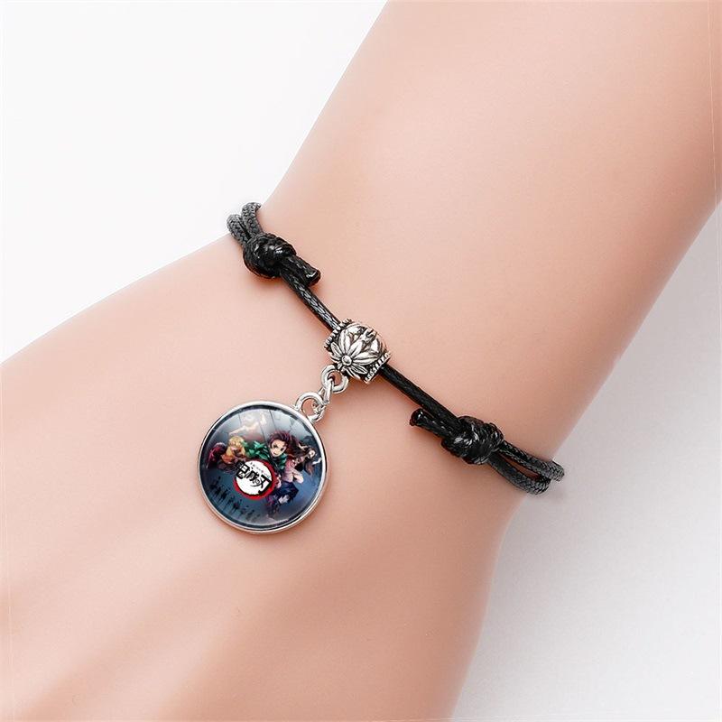 Anime Time Gem Bracelet Adjustable Woven Wristband Classic Series Themed Accessory