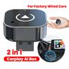 2 In 1 Wireless CarPlay Android Auto Adapter Carplay AI Box Auto Connect Wireless CarPlay Adapter for Factory Wired CarPlay Cars