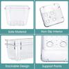 25 PCS Clear Plastic Drawer Organizer Set, 4 Sizes Desk Drawer Storage Bins for Makeup, Jewelry, Gadgets for Kitchen, Bedroom, Bathroom, Office