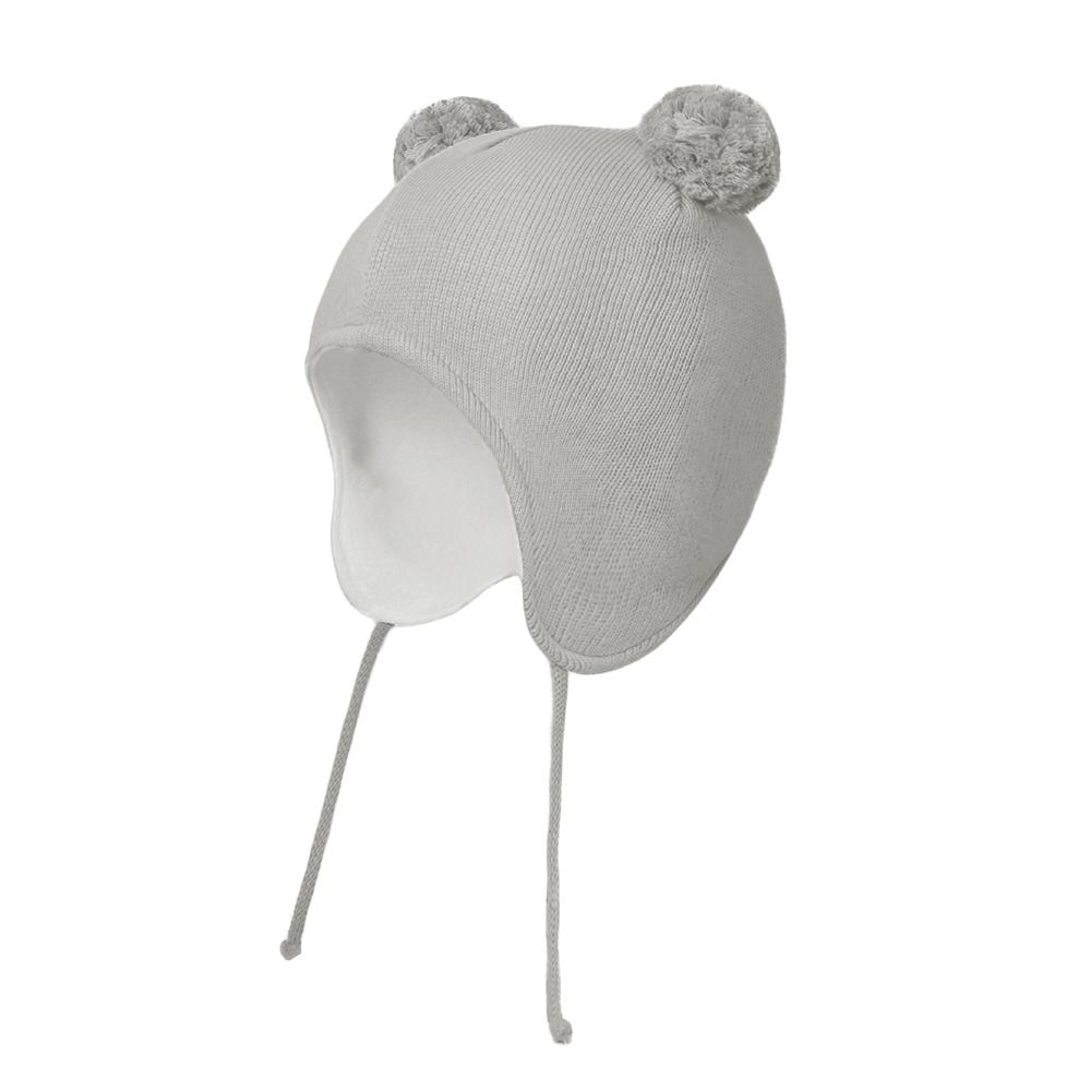 Pompon Kleinkind Mütze mit Ohrenklappen Warm gefüttert Warme Strickmütze Niedliche Kleinkind Beanie Für Draußen