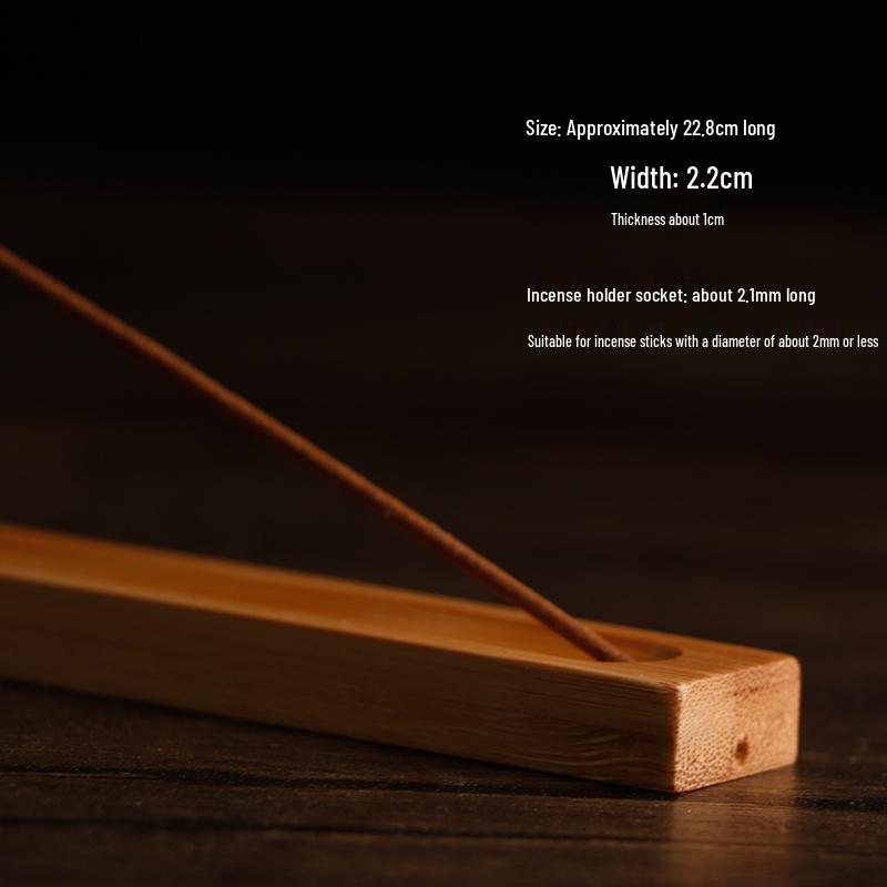 Chinese-Style Agarwood & Sandalwood Incense Set: Minimalist Solid Wood Incense Holder, Stand, Tray, and Portable Retro Burner.