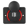 3.1A  12V/24V Black Car Dual USB Port Power  r Socket Outlet with LED (White)