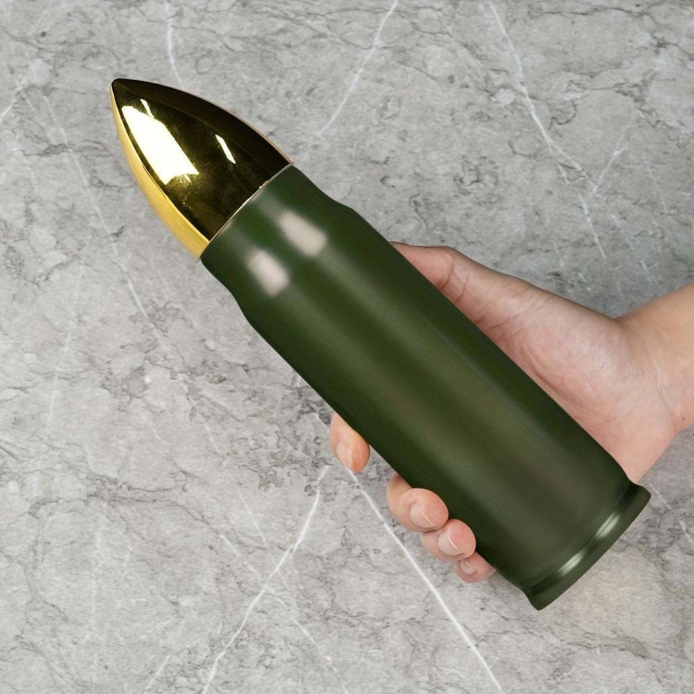

17oz stainless steel bullet shaped insulated tumbler, double wall vacuum travel mug for coffee tea water, men gift cup 17oz