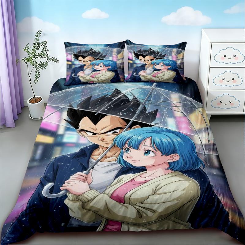 

Duvet Cover Dragon Ball Anime Soft and comfortable Twin Single King Kids Adult Gift Three Piece Set Decorative Bed Sheet 135x200cm