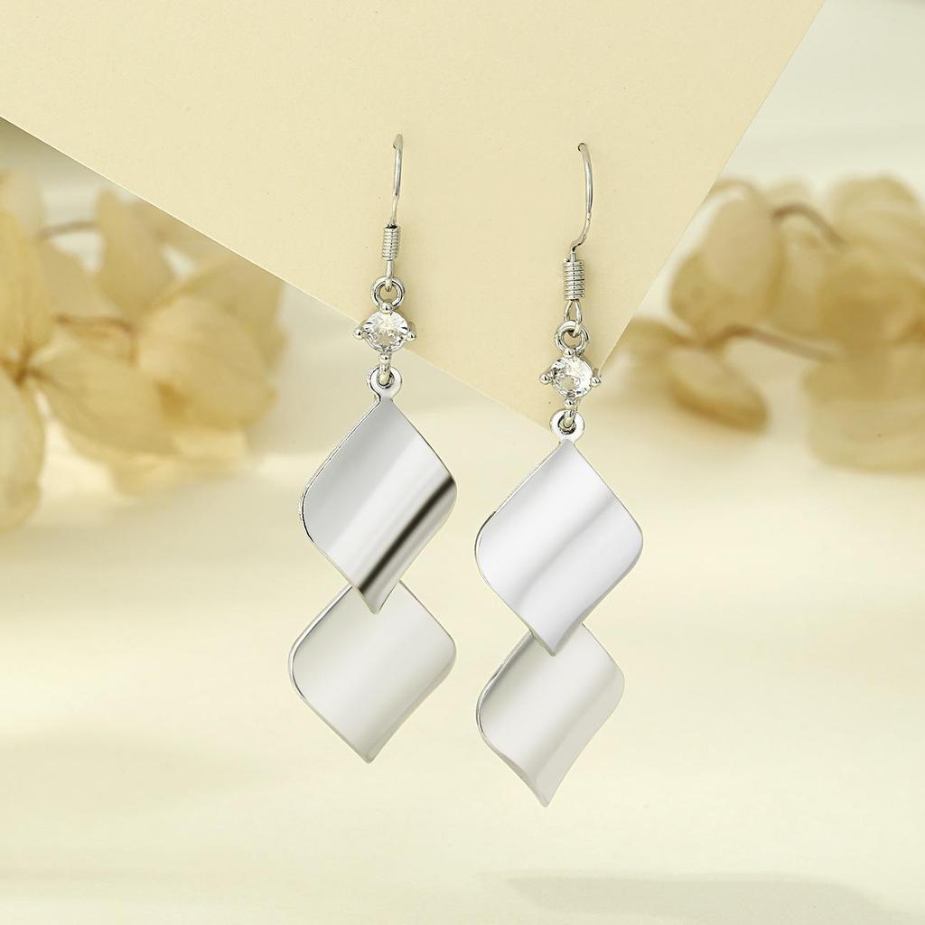 Exquisite Geometric Leaf Sequin Earrings - Bold Color Block Design for Fashionable Women