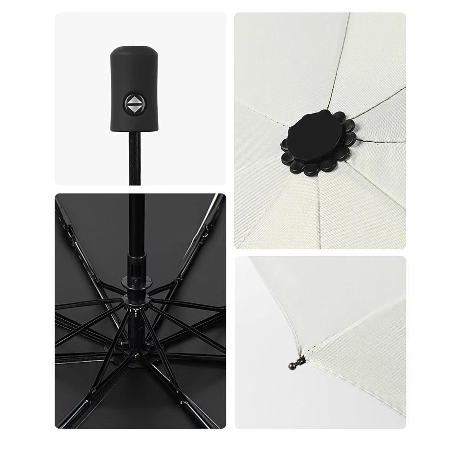 ins automatic folding feather umbrella women's vinyl sunscreen UV protection sun umbrella sun umbrella custom wholesale