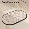 Mud Contemporary Diatom Washroom Floor Mats Bathroom Material Spaces Living