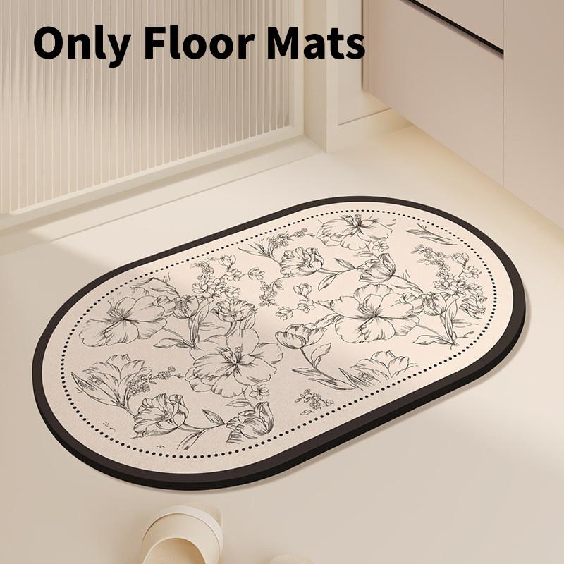 

Mud Diatom Contemporary Washroom Floor Mats Bathroom Material Living Spaces Ellipse A,40x60cm