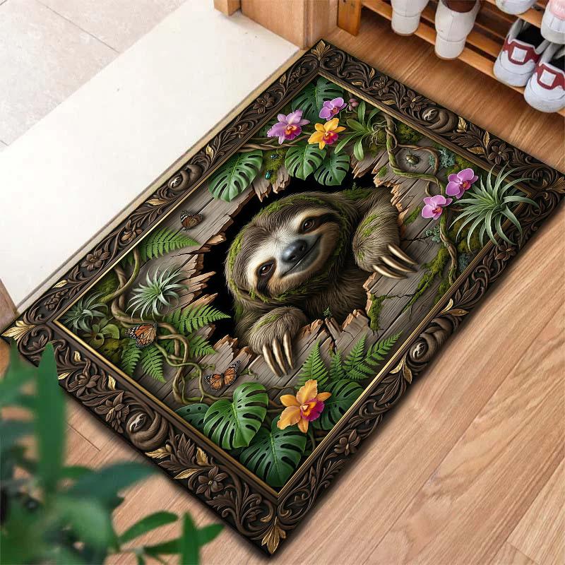 Animal drilling Kapibala Carpet Rug for Living Room Bedroom Home Sofa Decoration,Kids play Non-slip Floor Mat