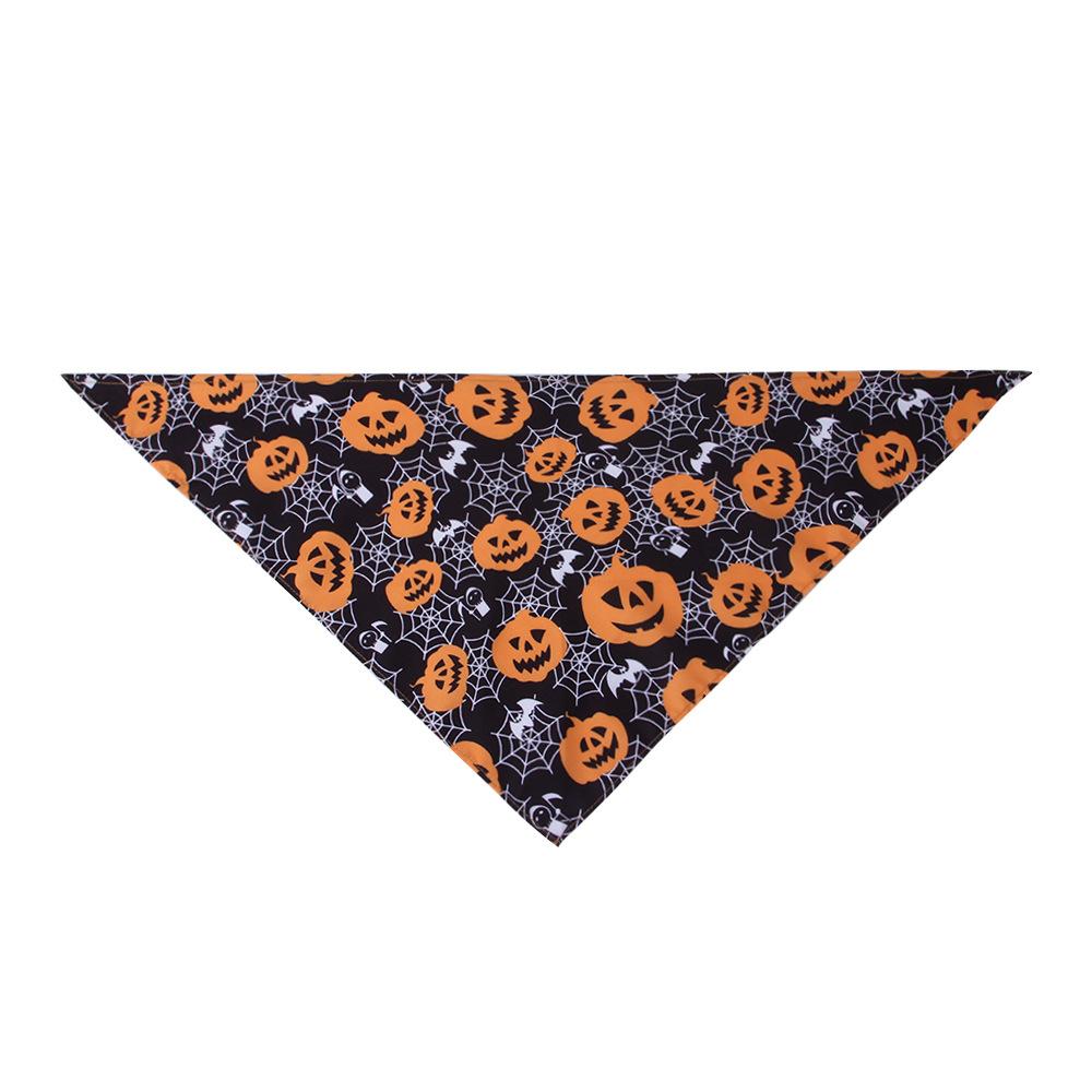 New Pet Halloween Saliva Towel, Dog Neck Cover, Cat Skull Triangle Towel Accessories