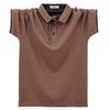 Nouveau été hommes coton polos en vrac grande taille respirant confortable décontracté affaires couleur unie T-shirt