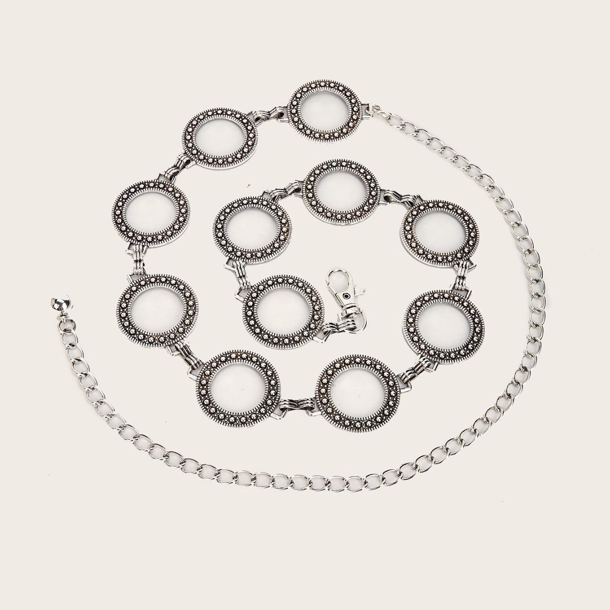 

Легкая роскошь ретро поясная цепочка женская нишевая текстура ретро металлическая цепочка для ремня аксессуары ретро