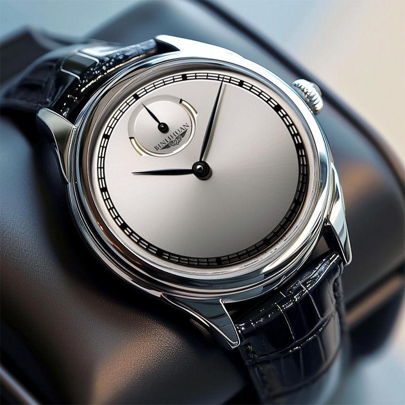 Men Business Black Leather Quartz Watch Analog Wristwatch Birthday Gift
