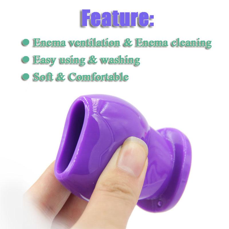 Flexible Glue Hollow Anal  Plug Massager Dilator Erotic Intimate Adult Sex Toys Masturbation