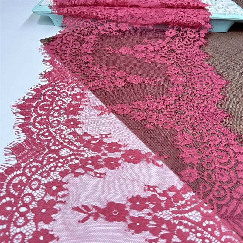( 3 Colors ) French Chantilly Lace, 3m X 32cm, Non-stretch Eyelash Lace Fabric for Wedding, Lingerie, Dress, Garment, Sewing & Crafting