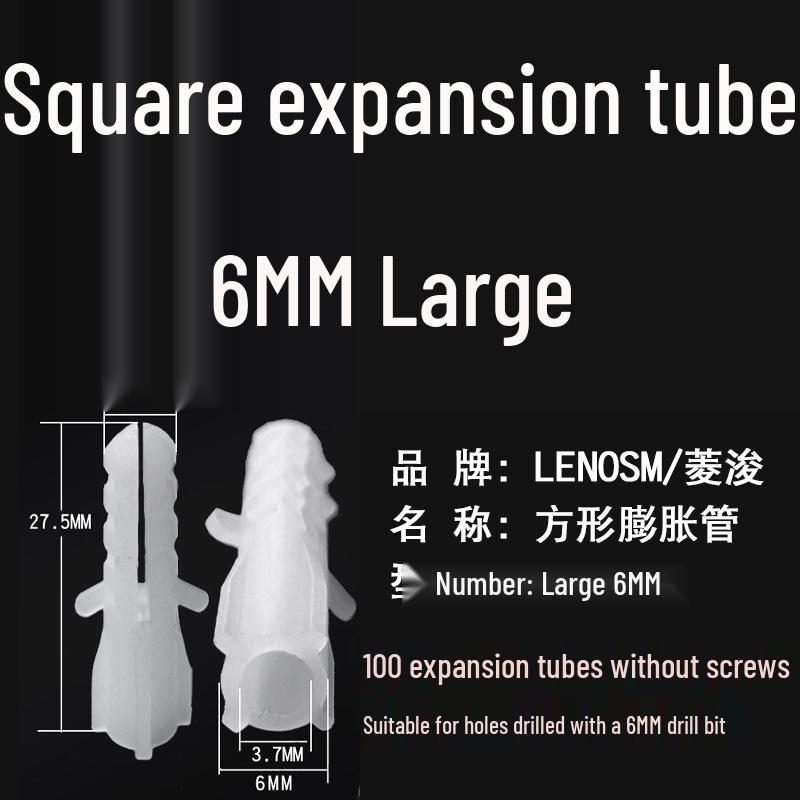 Plastic Expansion Tube: Round, Square, Triangle Wall Plug & Screw Set