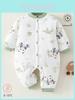 Winter Baby Onesie With Thick Cotton Layer For Newborns Girl Boy Safe For Winter