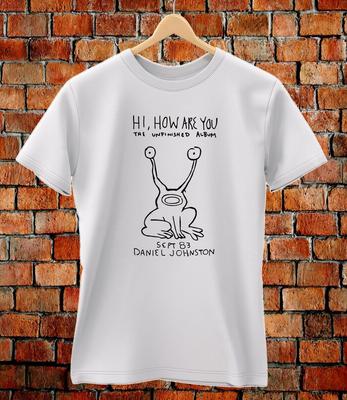 Daniel Johnston Merhaba nasılsın Seattle Grunge Gömlek Kurt Cobain Tarafından Giyildi Unisex Tişört