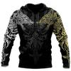 Mens Hoodies Vikings eagle Tattoo Fashion Animal pattern 3D Printed Style Casual Harajuku Hip Hop Pullover Oversized Sudaderas