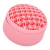 5 in 1 Makeup Brush Cleaner Mat Multifunctional Foldable Silicone Brush Cleaner with Drying Holder for Powder Puff Pink