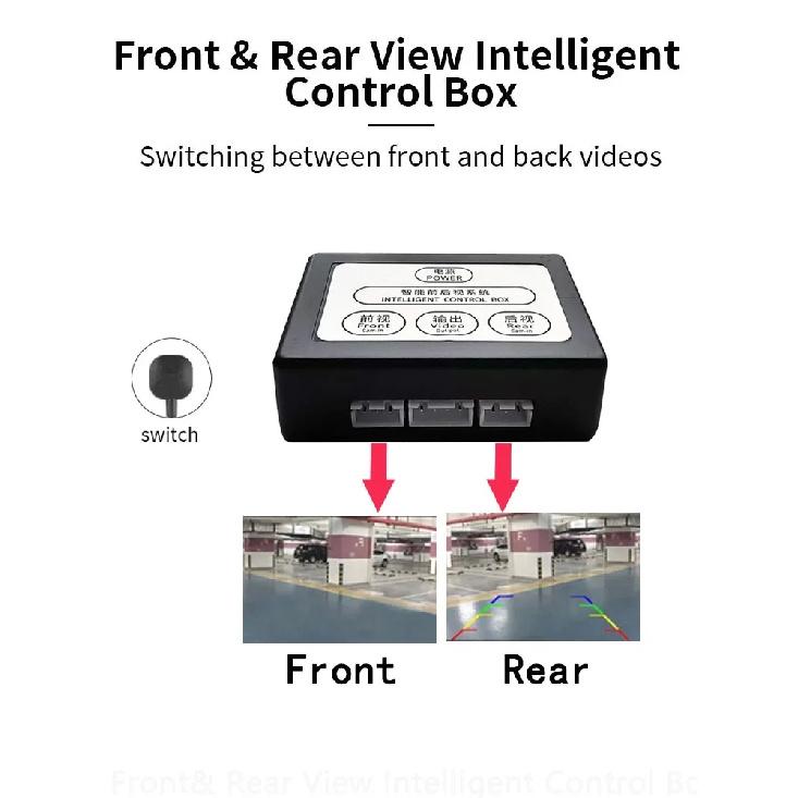 Car Parking Camera two Video Channel Converter Front And Rear View Two-Way Control Box System With Manual Switch Video Reversing