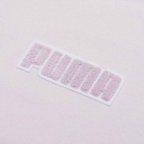PUMA Color-Blocked Letter Logo Crewneck Sweatshirt Unisex Purple