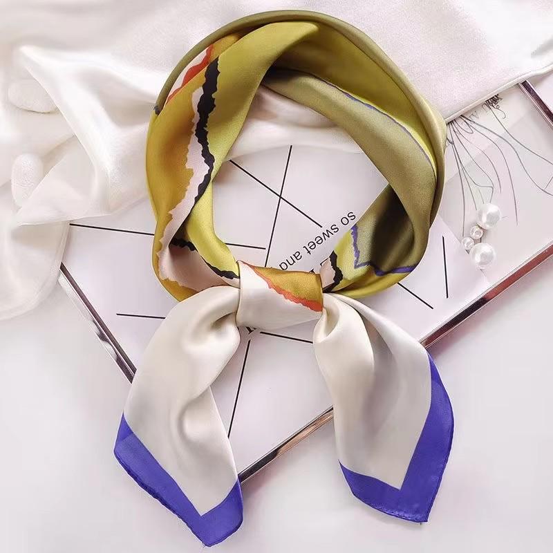 New 70x70cm Square Scarf Women Spring Summer Thin Sun Protection Neck Protection Tie Headband Versatile Scarves Party Gift