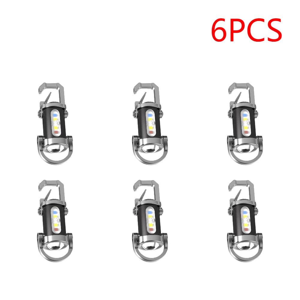 2-10PCS COB LED Keychain Flashlight Multifunctional Portable Keychain Torch Waterproof Camping Flashlight for Camping Hiking