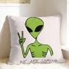 UFO We Come To Party Funny Alien Pillow Cover  Comfy Cushion Cover Novelty Pillow Case For Office Car Home Decor