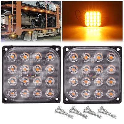 Ygmylandbb LED Strobe Lights Truck Side Marker Lamp Emergency Warning Light 24V Square