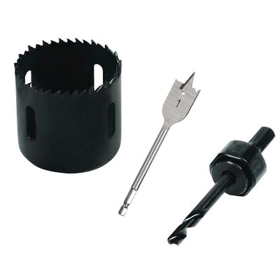 Sphere Lock Hole Saw Set for Wood Doors - Drill Bit and Installation Kit