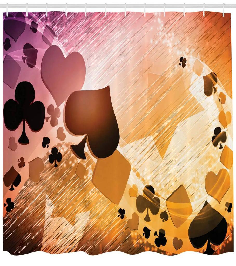 Pokerové vodotěsné sprchové závěsy Látka do koupelny Sprchový závěs Hrací karty Hotel Domov Kolej Vany Závěsy Dekorace