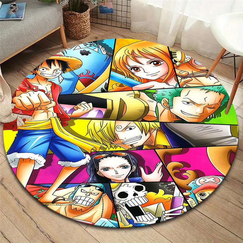 One Piece Round Area Rug Carpet Rug For Living Room Bedroom Sofa Playroom Decor Nonslip Floor Mat
