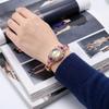 Round Dial Ladies Wristwatch Rhinestone Bracelet Quartz Watch Flower Butterfly Watch  Court Style