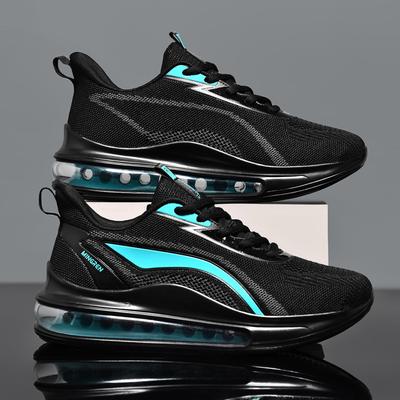 2025 Spring Men's Sports Casual Shoes Men's Full Palm Air Cushion Running Shoes Student Outdoor Running Versatile Trendy Shoes